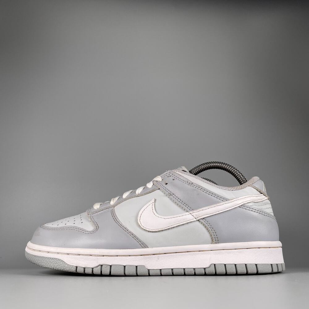 Size 7Y Womens 8.5 Nike Dunk Low GS Two-Toned Pure Platinum White/Wolf Grey Shoe